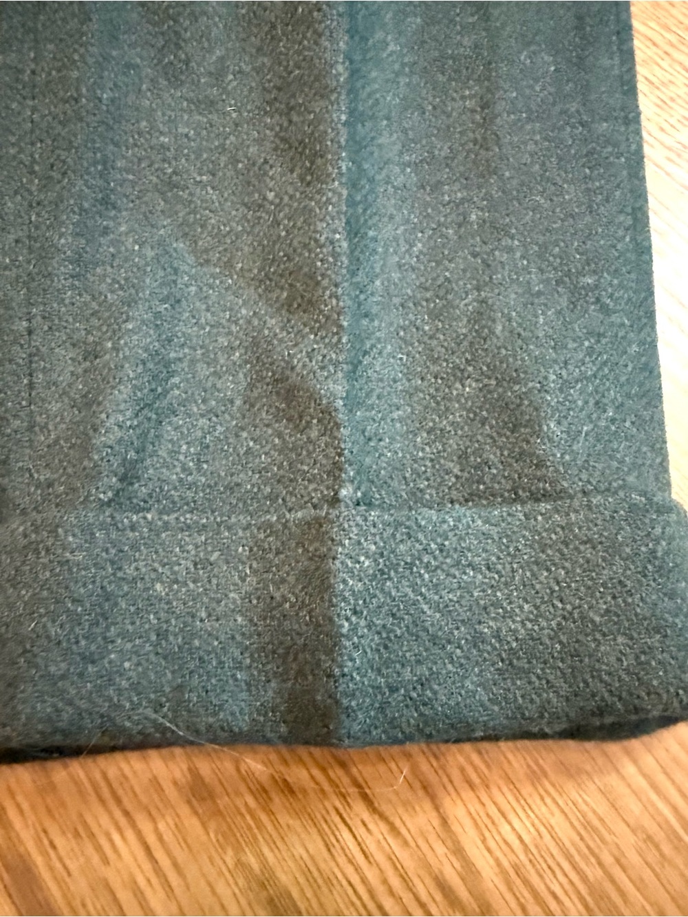 Manuel Ritz Wool Trousers Green Cropped Cuffed Colorful Button Fly Size 32 - Picture 12 of 12